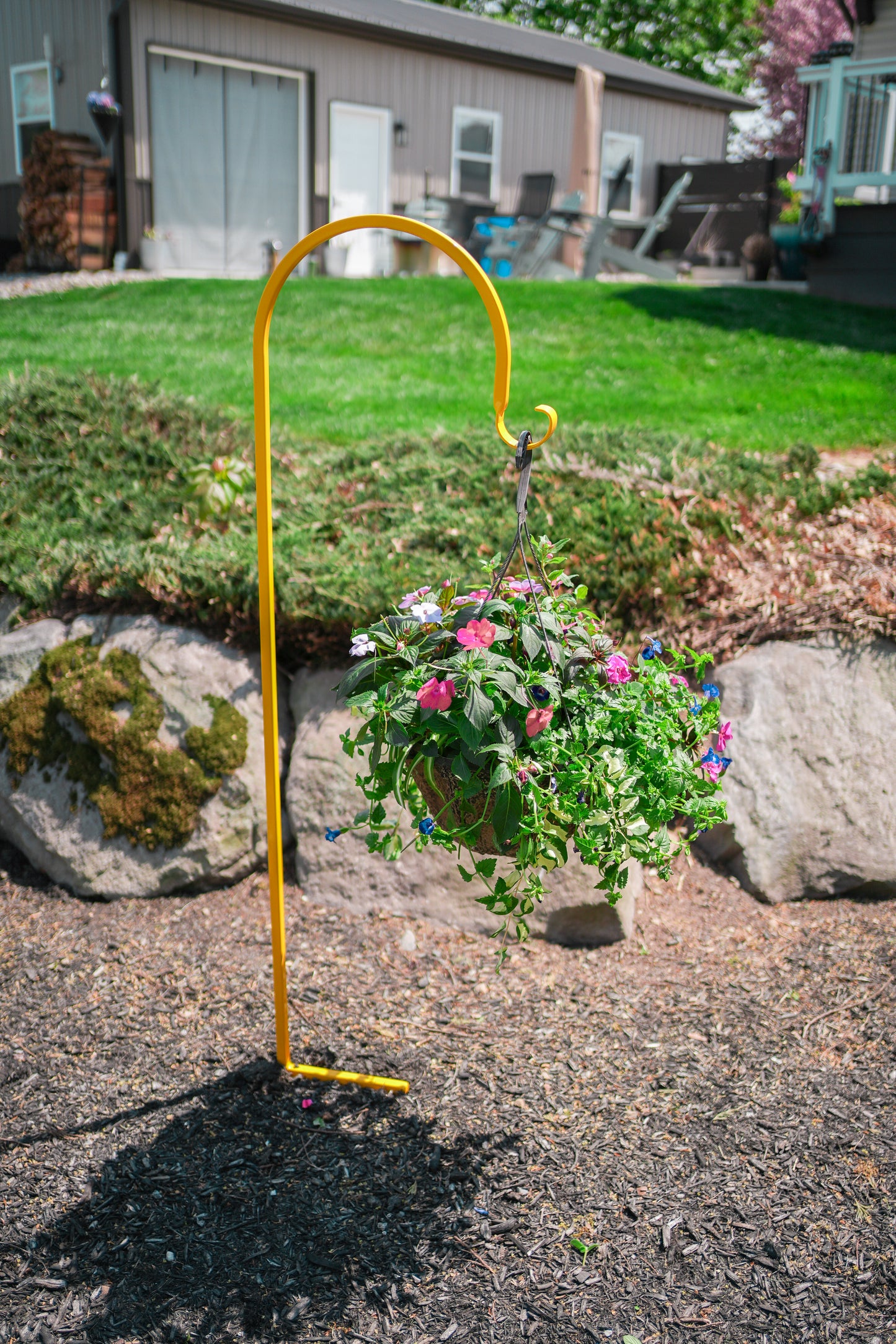 Heavy Duty Shepherd Hook Yellow