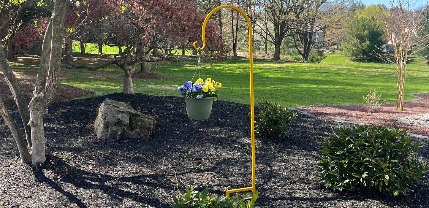 Heavy Duty Shepherd Hook Yellow