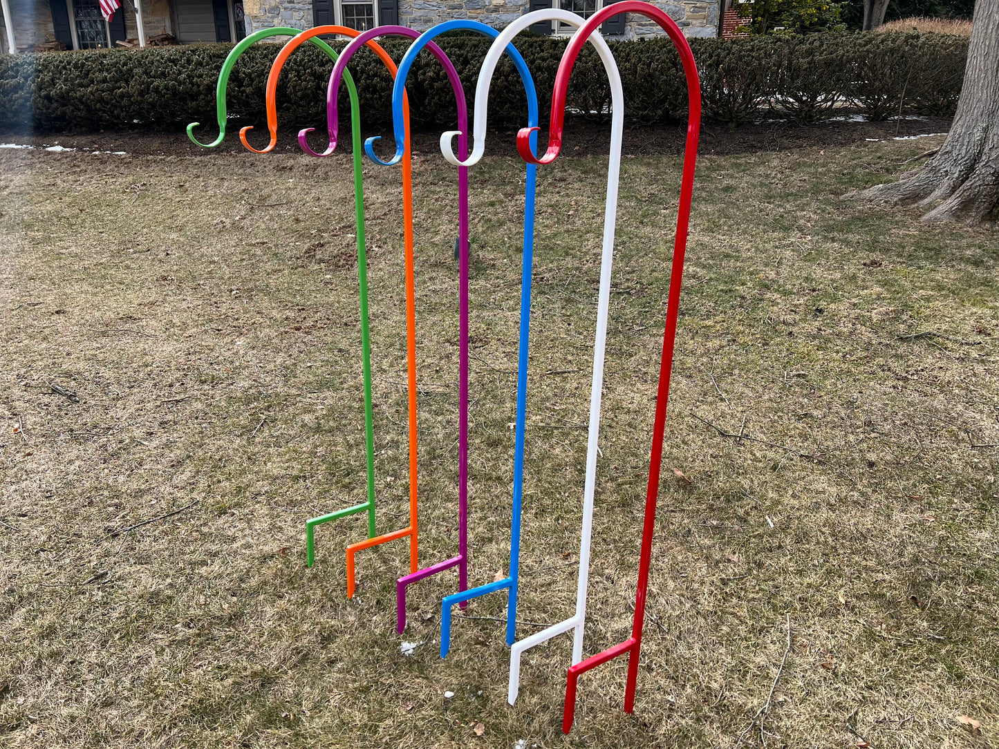 Heavy Duty Shepherd Hook (Multi Color Options)